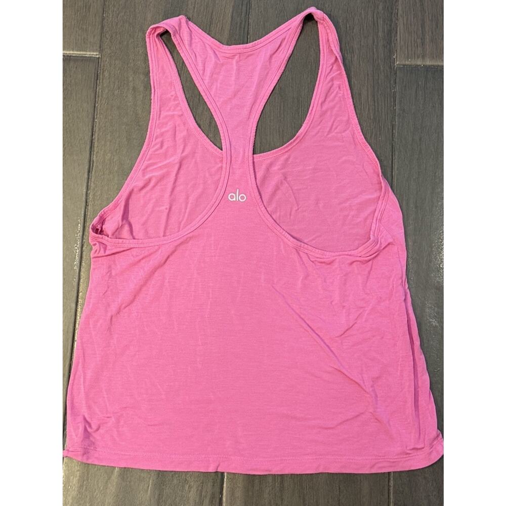 Alo Yoga Womens Small Modal Racerback Tank Top Activewear Gym Yoga Paradise Pink